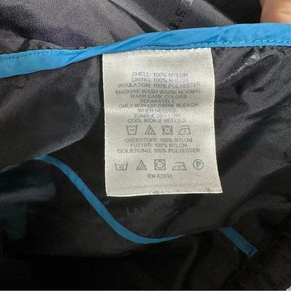 Lands‎ End S(6-8) black with blue trim puffer coat - Picture 7 of 7